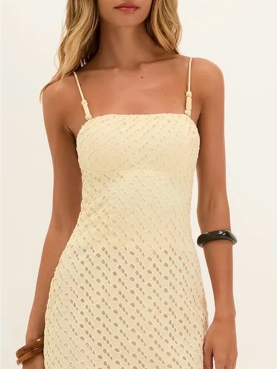 Vix Dresses & Skirts - Vix Cream Crochet Mini Dress